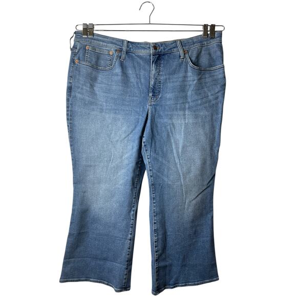 Madewell Women's High Rise Cali Demi Boot Cropped Jeans Plus‎ Size 24W New - Picture 1 of 8